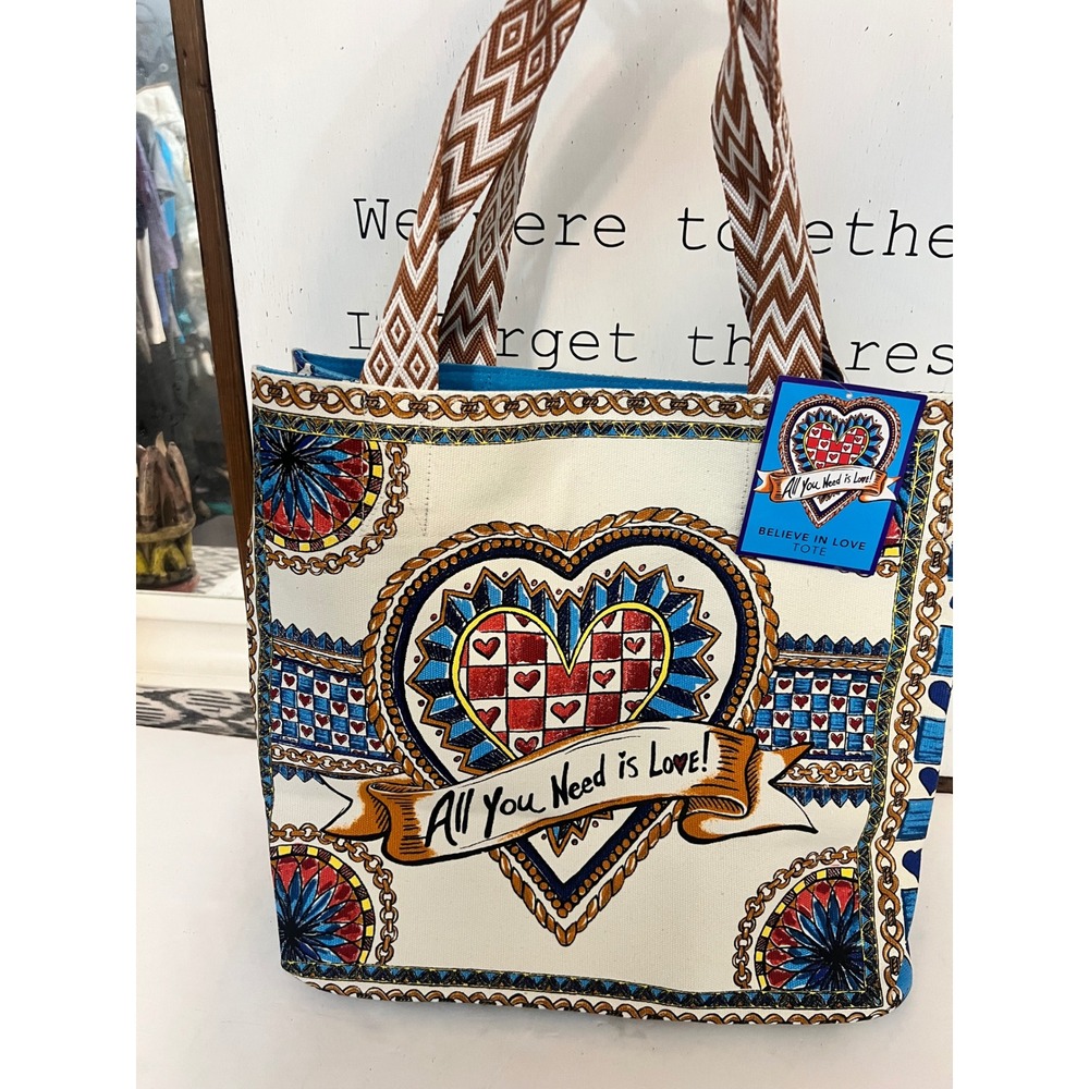 Brighton Believe In Love Canvas Tote Bag Tom Clancy Aasha Ramdeen D30278 NEW